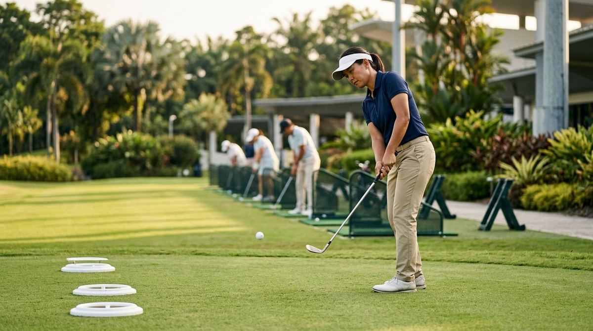 Instructional visual for Wedge Distance Control